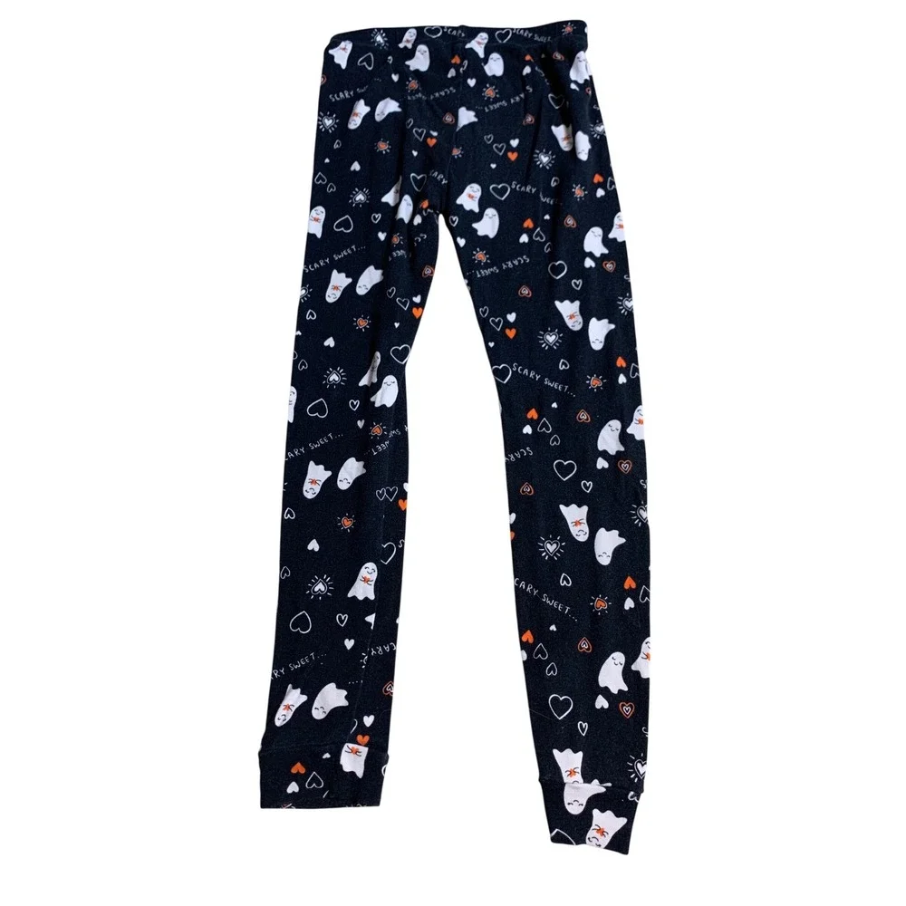 Carter's Pajama Pants Size 10 Kids Navy Ghost Heart Scary Sweet Halloween PJs